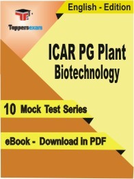 EBook of ICAR PG Plant Biotechnology Exam (10 Mock Test) in PDF Format in English