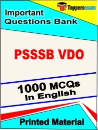 PSSSB VDO Exam 1000 Objective MCQ in English (Printed Book)