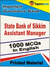 State Bank of Sikkim Assistant Manager Exam 1000 Objective MCQ in English (Printed Book)