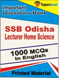 SSB Odisha Lecturer Home Science  Book in English - Objective MCQ