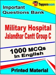 Military Hospital Jalandhar Cantt Group C Exam 1000 Objective MCQ in English (Printed Book)