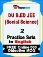 DU B.ED JEE (Social Science) Test Book in English - Question Paper / Practice Set