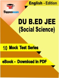DU B.ED JEE (Social Science) Test PDF Book in English - Mock Test/Practice Set