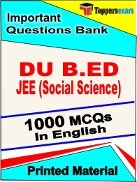 DU B.ED JEE (Social Science) Exam 1000 Objective MCQ in English (Printed Book)