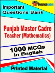 Punjab Master Cadre Teacher (Mathematics) Exam  Book in English - Objective MCQ