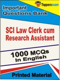 SCI Law Clerk cum Research Assistant Exam 1000 Objective MCQ in English (Printed Book)