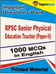 RPSC Senior Physical Education Teacher (Paper-II) Exam 1000 Objective MCQ in English (Printed Book)
