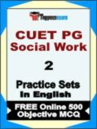 CUET PG Social Work Test Book in English - Question Paper / Practice Set