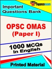 OPSC OMAS Paper I Exam 1000 Objective MCQ in English (Printed Book)