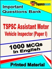 TSPSC Assistant Motor Vehicle Inspector Paper I Exam 1000 Objective MCQ in English (Printed Book)