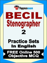 BECIL Stenographer Exam Book in English - Question Paper / Practice Set