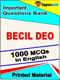 BECIL DEO Exam 1000 Objective MCQ in English (Printed Book)