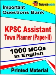 KPSC Assistant Town Planner (Paper-2) Exam Book in English - Objective MCQ