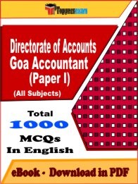 EBook of DIRECTORATE OF ACCOUNTS GOA ACCOUNTANT  PAPER I  Exam (MCQ) in PDF Format in English