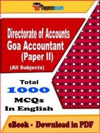 EBook of DIRECTORATE OF ACCOUNTS GOA ACCOUNTANT  PAPER II  Exam (MCQ) in PDF Format in English