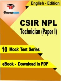 EBook of CSIR NPL Technician Paper I Exam (10 Mock Test) in PDF Format in English