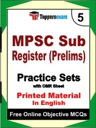 MPSC SUB REGISTER PRELIMS Exam Practice Set Book (English)