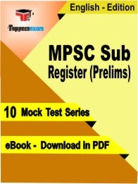 EBook of MPSC Sub Register Prelims Exam (10 Mock Test) in PDF Format in English