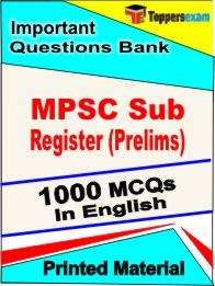 MPSC Sub Register Prelims Exam Book in English - Objective MCQ