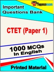 CTET Paper 1 Exam 1000 Objective MCQ / Question Bank in English Book / Printed Material.
