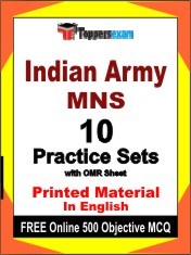 Indian Army MNS Test Book in English - Practice Set