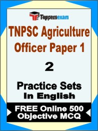 TNPSC Agriculture Officer Paper 1 Exam Book in English - Question Paper / Practice Set