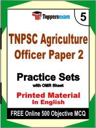 TNPSC Agriculture Officer Paper 2 Exam Book in English - Mock Test / Practice Set
