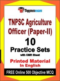 TNPSC Agriculture Officer Paper 2 Test Book in English - Practice Set