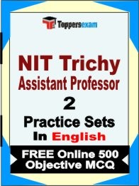 NIT Trichy Assistant Professor Exam Book in English - Question Paper / Practice Set