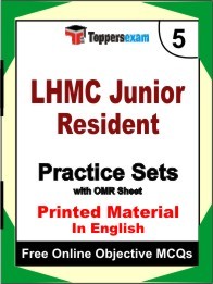 LHMC Junior Resident Exam Practice Set Book in English