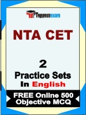 NTA CET Exam 2 Mock Test / Practice Sets Book English & FREE Online 500 Objective MCQ.
