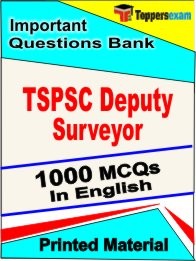 TSPSC Deputy Surveyor Exam 1000 Objective MCQ / Question Bank in English Book / Printed Material.