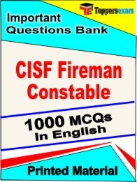 CISF Fireman Constable Exam 1000 Objective MCQ / Question Bank in English Book / Printed Material.