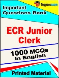 ECR JUNIOR CLERK Exam 1000 Objective MCQ / Question Bank in English Book / Printed Material.
