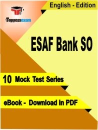 eBook of ESAF BANK SO Exam (10 Mock Test/Practice Set) in PDF Format in English