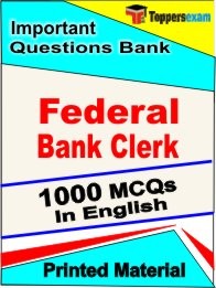 Federal Bank Clerk Exam Book in English - Objective MCQ