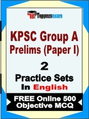 KPSC Group A Prelims Paper I Exam 2 Mock Test / Practice Sets Book English & FREE Online 500 Objective MCQ.