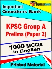 KPSC Group A Prelims Paper 2 Exam  Book in English - Objective MCQ