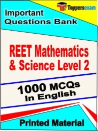 REET Mathematics & Science Level 2 Exam 1000 Objective MCQ / Question Bank in English Book / Printed Material.