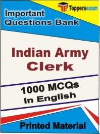 Indian Army Clerk Book in English - Objective MCQ