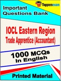 IOCL Eastern Region Trade Apprentice (Accountant) Exam 1000 Objective MCQ / Question Bank in English Book / Printed Material.