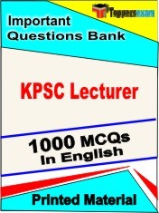 KPSC Lecturer Exam 1000 Objective MCQ / Question Bank in English Book / Printed Material.
