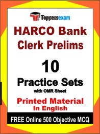 HARCO Bank Clerk Prelims Exam Practice Set Book in English