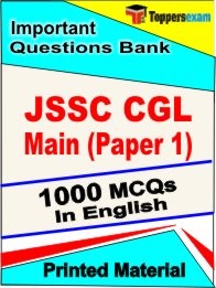 JSSC CGL Main Paper 1 Exam 1000 Objective MCQ / Question Bank in English Book / Printed Material.
