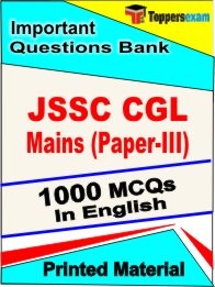 JSSC CGL Mains (Paper-III) Exam Objective MCQ Book in English