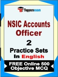 NSIC Accounts Officer Exam 2 Mock Test / Practice Sets Book English & FREE Online 500 Objective MCQ.