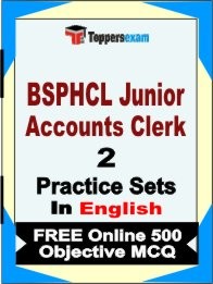 BSPHCL Junior Accounts Clerk Test Book in English - Question Paper / Practice Set