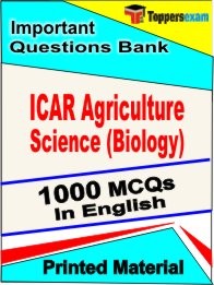 ICAR Agriculture Science (Biology)  Book in English - Objective MCQ