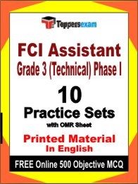 FCI Assistant Grade 3 (Technical) Phase 1 Book in English - Practice Set