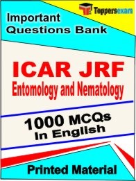 ICAR JRF Entomology and Nematology Exam 1000 Objective MCQ / Question Bank in English Book / Printed Material.